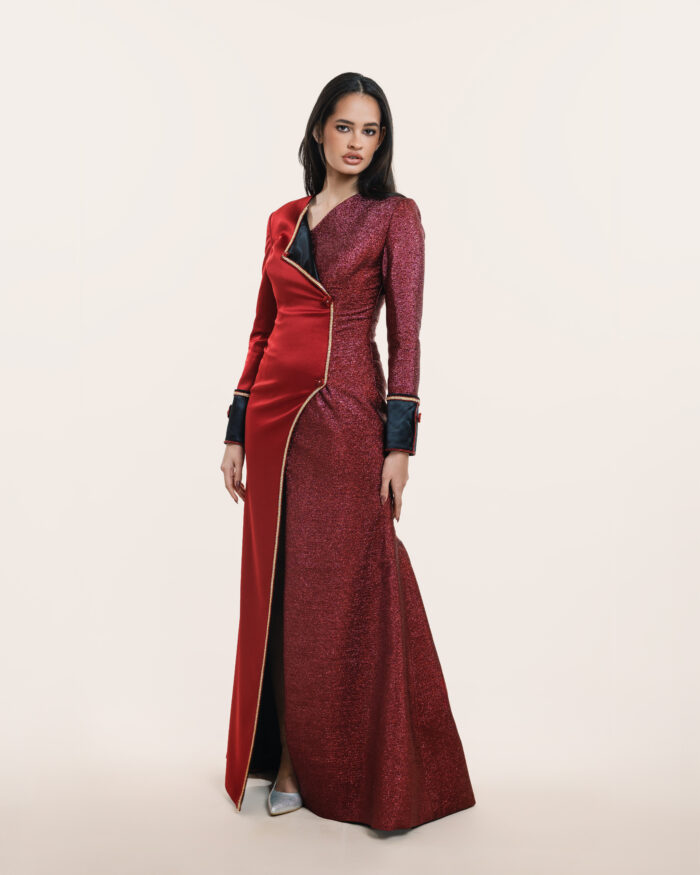 Red Glitter + Black Handcuff Dress - Image 2