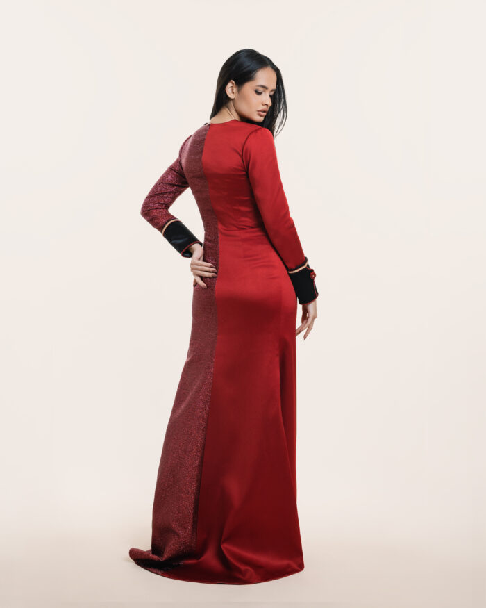 Red Glitter + Black Handcuff Dress - Image 4