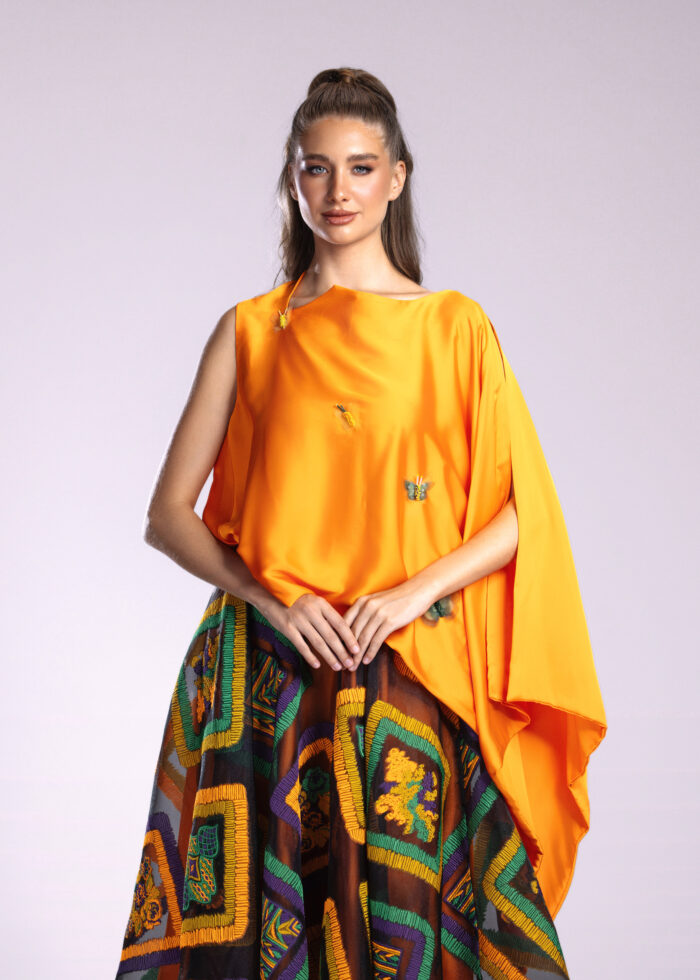 Patchwork Garden - Orange Top - Image 3