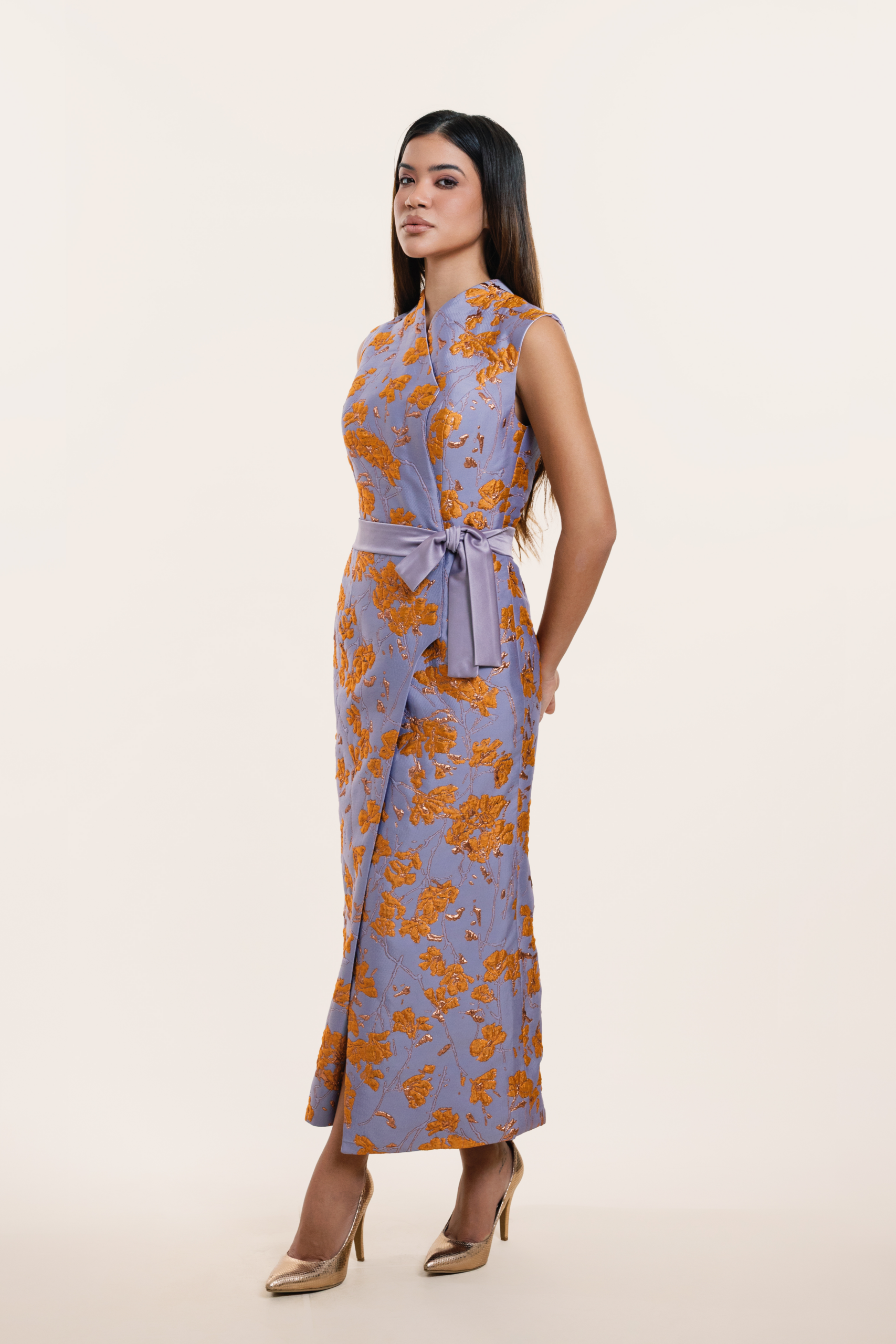 Untitled design (26) Mauve Pencil Dress - Image 1